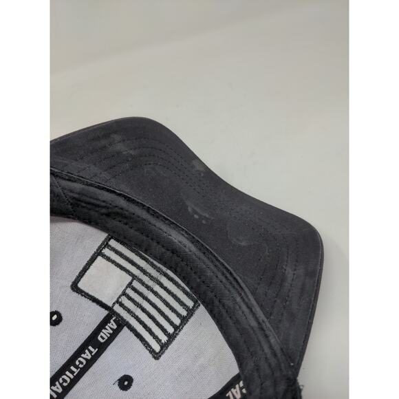 Highland Tactical Patriotic Hat Mesh Back Snapback Embroidered Flag Black OSFM - Picture 9 of 11